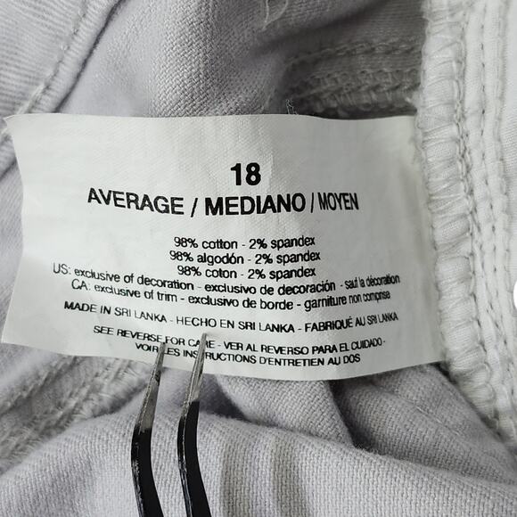 Gloria Vanderbilt Jeans Womens 18 Light Gray Amanda High Rise Slim Leg Stretch - Picture 6 of 13